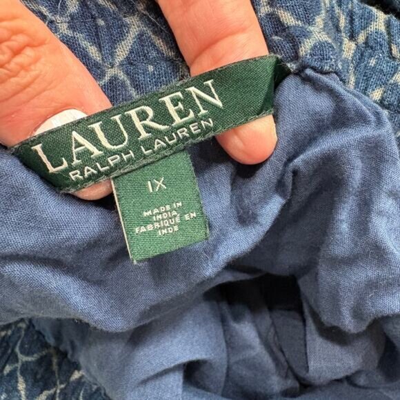 Lauren by Ralph Lauren 1X Tiered Skirt Patchwork Floral Boho Cottage Prairie - Picture 5 of 9